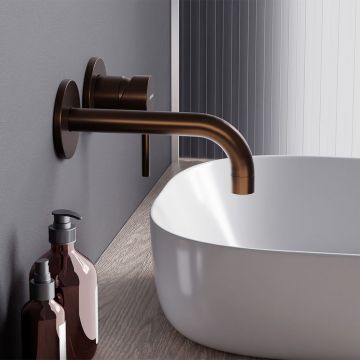 Встраиваемый смеситель для раковины Damixa (Дамикса) Scandinavian Pure, розовое золото, 360260500