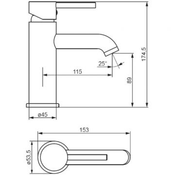 Смеситель для умывальника Damixa (Дамикса) Scandinavian Pure, розовое золото, 360210500
