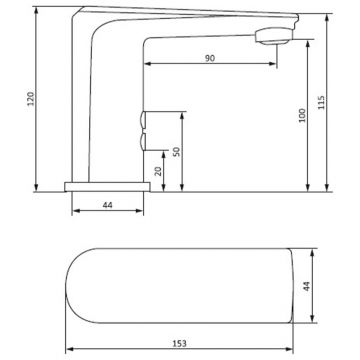 Смеситель для умывальника Damixa (Дамикса) Jupiter сенсорный, хром, 770290000