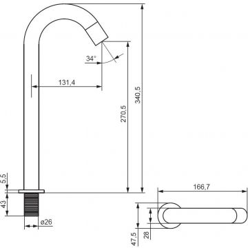 Сенсорный смеситель Damixa (Дамикса) Scandinavian Pure, высокий, хром, 360280000