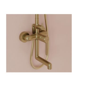 Душевая система IDDIS (ИДДИС) Aiger с тропическим душем и изливом, золото матовый AIGMG3Fi06