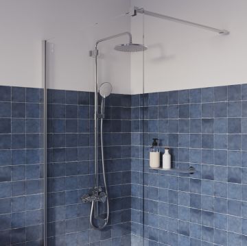 Душевая система IDDIS Aiger с тропическим душем и изливом, хром глянцевый  AIGSB3Fi06