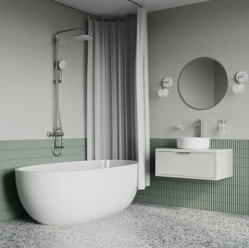 Душевая система IDDIS (ИДДИС) Aiger с тропическим душем и изливом, хром матовый AIGBC3Fi06