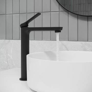 Смеситель для настольного умывальника IDDIS (ИДДИС) Parker,черный матовый, PARBL01i01