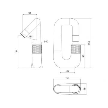 Смеситель для умывальника IDDIS (ИДДИС) Twist с управлением Push Control, хром TWISBBTi01