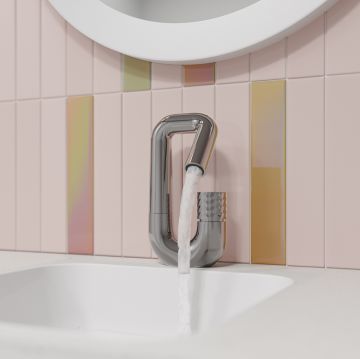 Смеситель для умывальника IDDIS (ИДДИС) Twist с управлением Push Control, хром TWISBBTi01