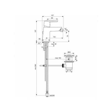 Смеситель для биде Ideal (Идеал) Standard Vito B0456AA хром