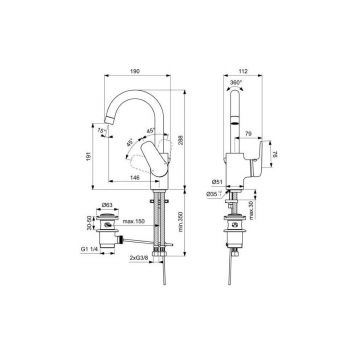 Смеситель для раковины Ideal (Идеал) Standard Ceraflex B1716AA хром