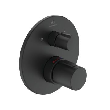 Смеситель для ванны Ideal (Идеал) Standard Ceratherm Т100 термостатический скрытого монтажа A5814XG Черный шелк