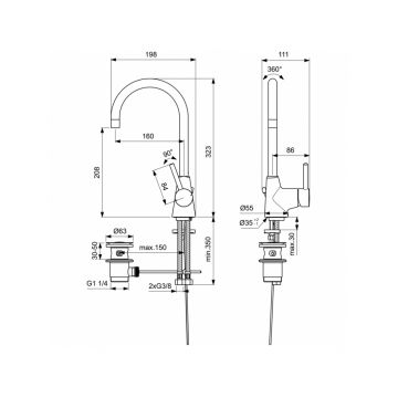 Смеситель для раковины Ideal (Идеал) Standard Ceraline BC195AA хром