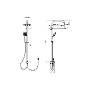 Душевая система Ideal (Идеал) Standard Ideal (Идеал)rain Cube A5862AA хром