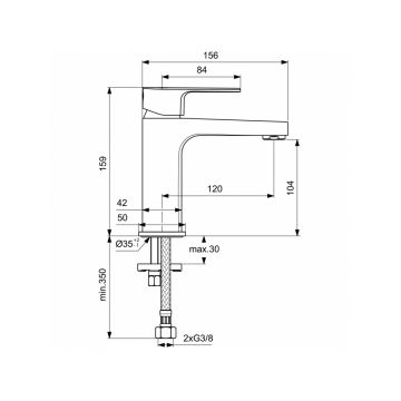 Смеситель для раковины Ideal (Идеал) Standard Cerafine O BC553AA хром