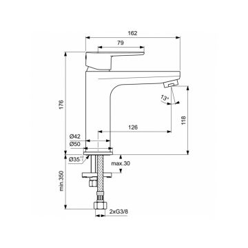 Смеситель для раковины Ideal (Идеал) Standard Cerafine O BC554AA хром