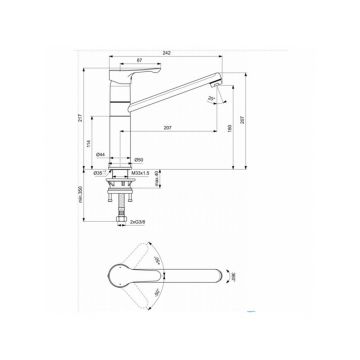 Смеситель для кухни Ideal (Идеал) Standard Alpha BC813AA хром