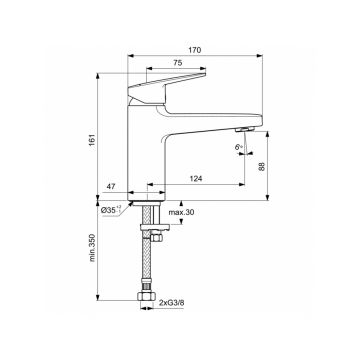 Смеситель для раковины Ideal (Идеал) Standard Ceraplan BD222AA хром