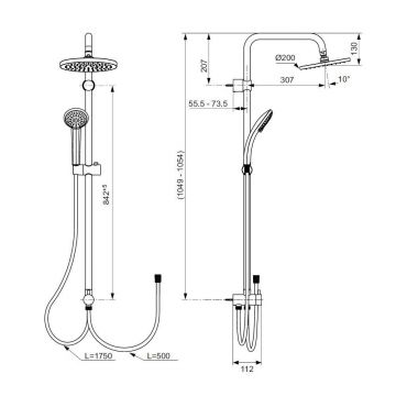 Душевая система Ideal (Идеал) Standard Ideal (Идеал)rain Eco A6281AA хром