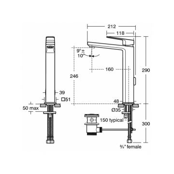 Смеситель для раковины Ideal (Идеал) Standard Tonic II A6328AA хром