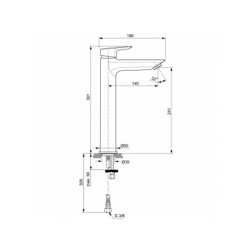 Смеситель для раковины Ideal (Идеал) Standard Tesi A6575AA хром