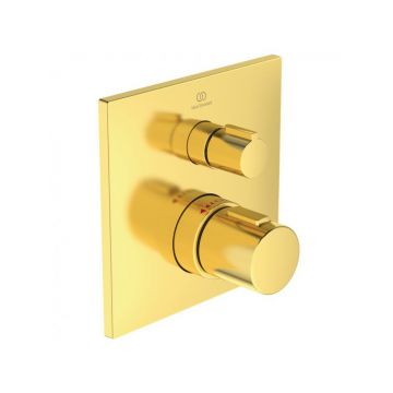 Смеситель для душа Ideal (Идеал) Standard Ceratherm C100 термостатический скрытого монтажа A6956A2 Шлифованное Золото