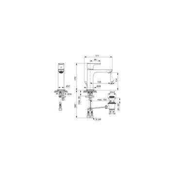 Смеситель для раковины Ideal (Идеал) Standard Connect Air A7012AA хром