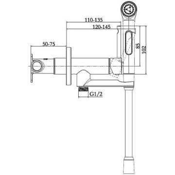 Гигиенический душ Jacob Delafon (Якоб Делафон) Elate 2.0 E28317-CP, со смесителем, хром