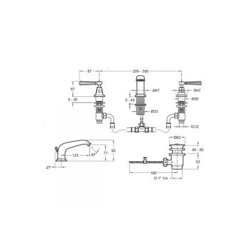 Смеситель для раковины Jacob Delafon (Якоб Делафон) Cleo E24305-CP хром