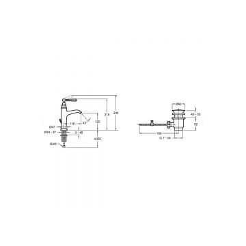Смеситель для раковины Jacob Delafon (Якоб Делафон) Cleo E24307-BGG глянцевое золото