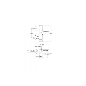 Смеситель для ванны Jacob Delafon (Якоб Делафон) Aleo E72282-CP хром