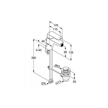 Смеситель для биде Kludi (Клуди) Ameo 412160575, хром