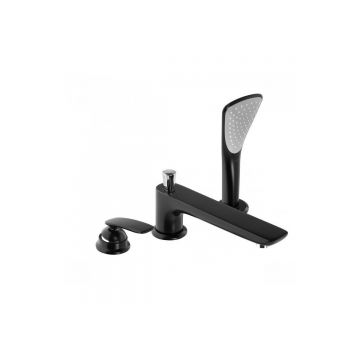 Смеситель для ванны Kludi (Клуди) Balance 524478775 установка на борт, черный,хром