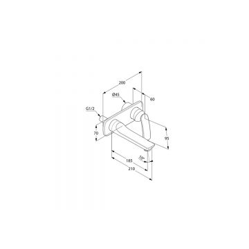 Смеситель для раковины Kludi (Клуди) Balance 522460575 скрытого монтажа, внешняя часть, хром