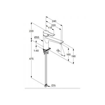 Смеситель для кухни Kludi (Клуди) Mix 329043975, черный матовый