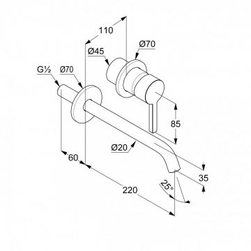 Смеситель для раковины Kludi (Клуди) Nova Fonte Pura 202455315 скрытого монтажа, белый матовый