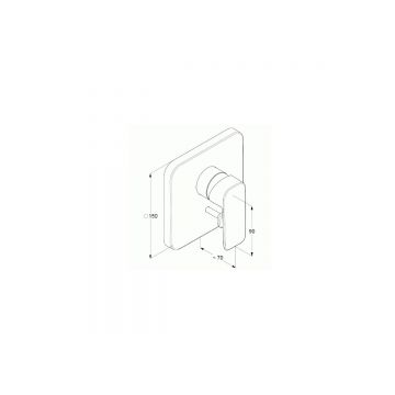 Смеситель для ванны Kludi (Клуди) Pure&Style 404190575 скрытого монтажа, хром