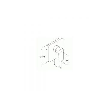 Смеситель для душа Kludi (Клуди) Pure&Style 404200575 скрытого монтажа, хром