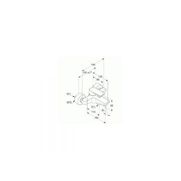 Смеситель для ванны Kludi (Клуди) Pure&Style 406813975, черный матовый