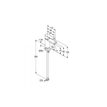 Смеситель для раковины Kludi (Клуди) Zenta SL 482620565, хром