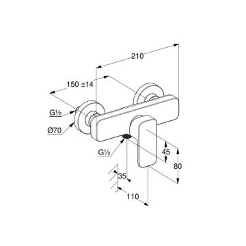 Смеситель для душа Kludi (Клуди) Renon 428310575, хром