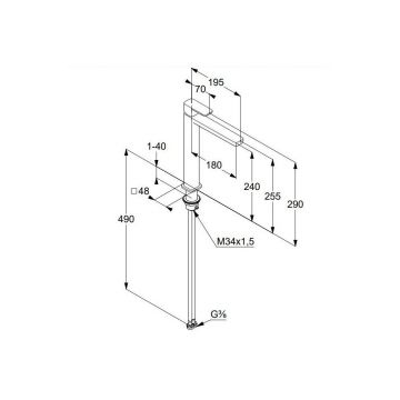 Смеситель для раковины Kludi (Клуди) Renon 422985375, белый матовый