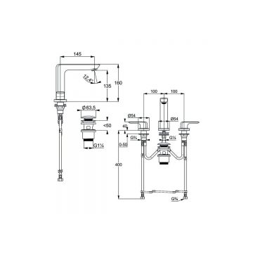 Смеситель для раковины Kludi (Клуди) Ameo 413930575, хром