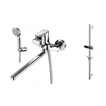 Комплект для ванной комнаты 2 в 1 Lemark (Лемарк) Point LM0379C (универсальный + душ. гарнитур), хром