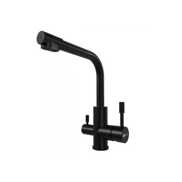 Смеситель Lemark (Лемарк) Expert для кухни с подключением к фильтру с питьевой водой (LM5061BL) черный