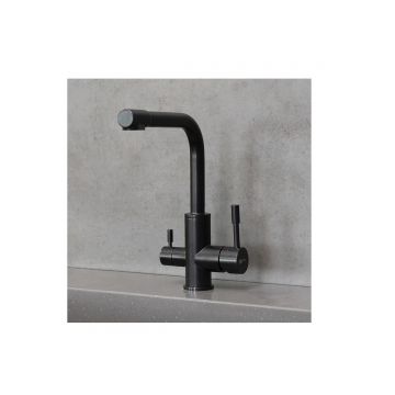 Смеситель Lemark (Лемарк) Expert для кухни с подключением к фильтру с питьевой водой (LM5061BL) черный