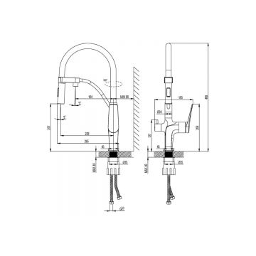 Смеситель Lemark (Лемарк) Bronx для кухни с подключением к фильтру с питьевой водой (LM3761MW) белый