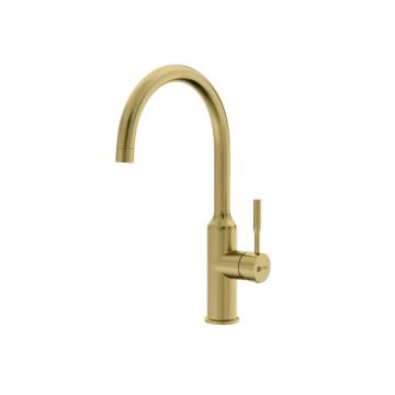 Смеситель Lemark (Лемарк) Expert для кухни с поворотным изливом (LM5079LGN) золото
