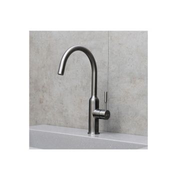 Смеситель Lemark (Лемарк) Expert для кухни с поворотным изливом (LM5079GMN) графит