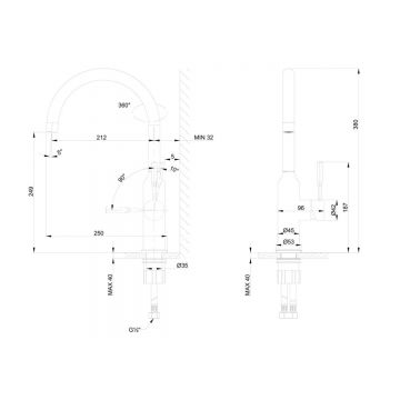 Смеситель Lemark (Лемарк) Expert для кухни с поворотным изливом (LM5079BL) черный