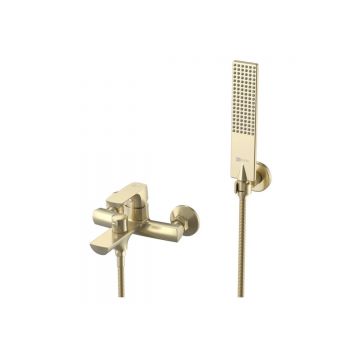 Смеситель Lemark (Лемарк) Ursus для ванны с монолитным изливом (LM7214BG) золото