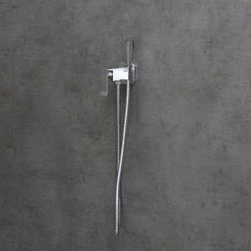 Смеситель Lemark Contest с гигиеническим душем, встраиваемый (LM5820CW) белый,хром