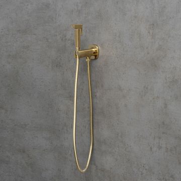 Смеситель Lemark (Лемарк) Solo с гигиеническим душем, встраиваемый (LM7172G) золото